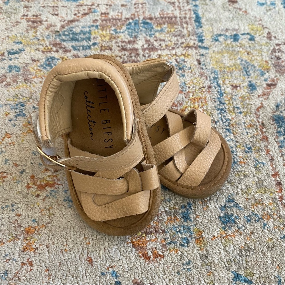 Little Bipsy Tan Sandals, Size 2 (6-12 months)